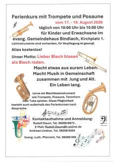 Ferienprogramm Posaunenchor